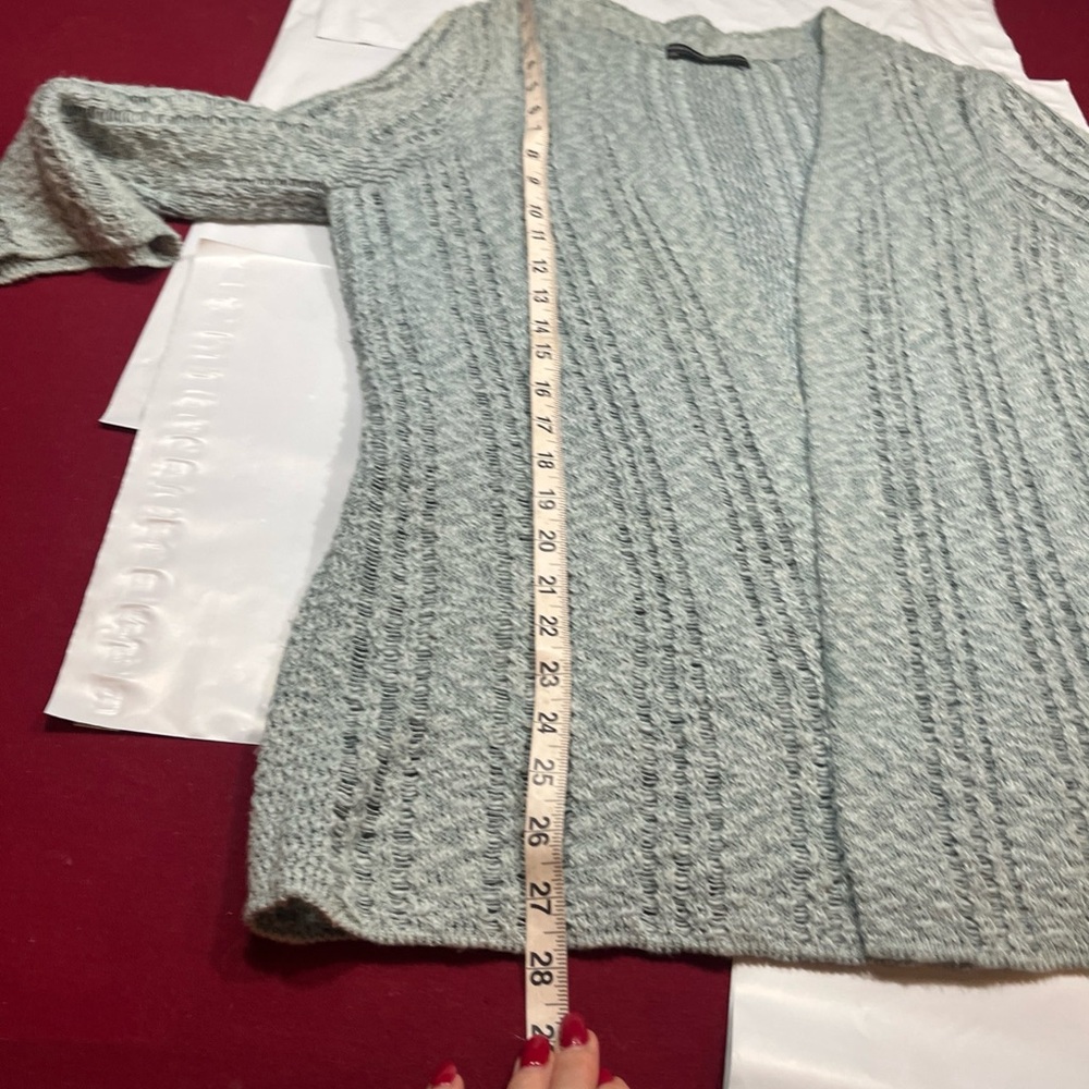 Peruvian Connection Light Blue Open Front Cardiga… - image 4